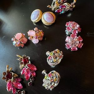 Clip on earrings 5 pairs. All included on price of $22